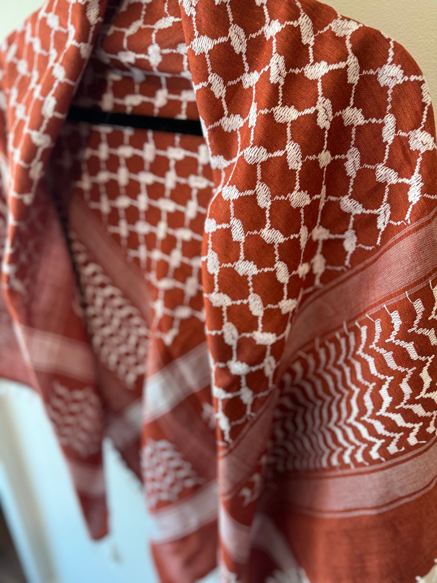 Kuffiyeh  - Burnt Orange & White