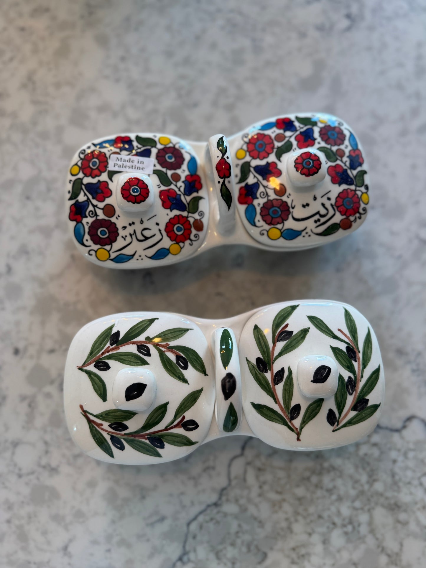 Ceramic Zeit & Za'atar (Olive Oil & Za'atar) holder