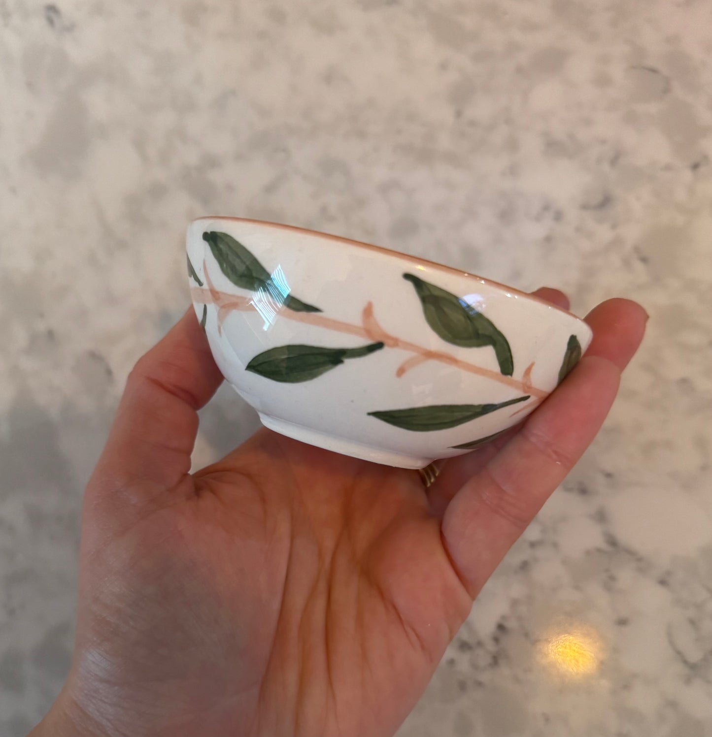 Ceramic Bowl - Olive Design