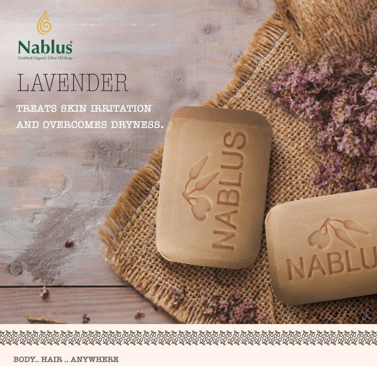 Organic Nablus Olive Oil Soap: Lavender