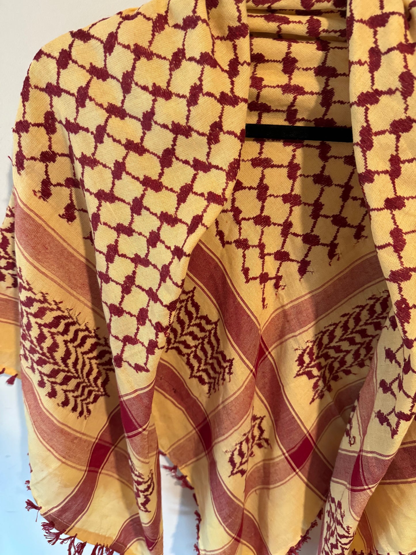 Kuffiyeh - Yellow and Maroon