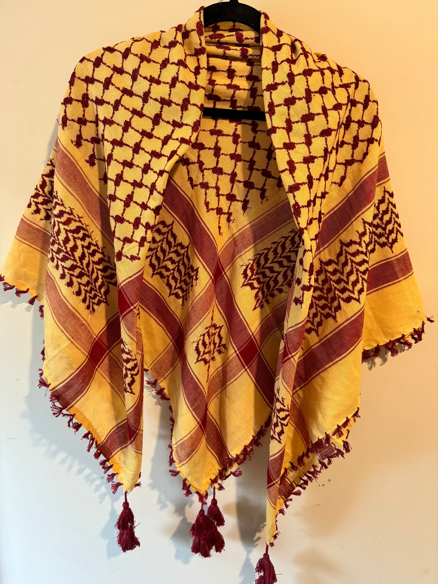 Kuffiyeh - Yellow and Maroon