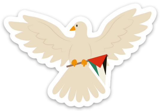 Sticker - Peace Dove with Palestine Flag